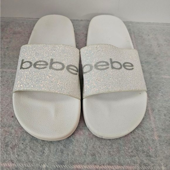 Bebe Fraida Slide Sandal White Women’s 10M - Picture 1 of 4